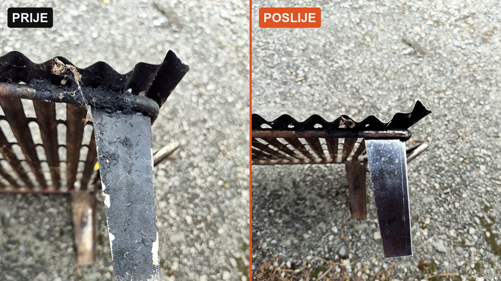 Before and after: laser rust removal from a metal grate — EKO HVOK