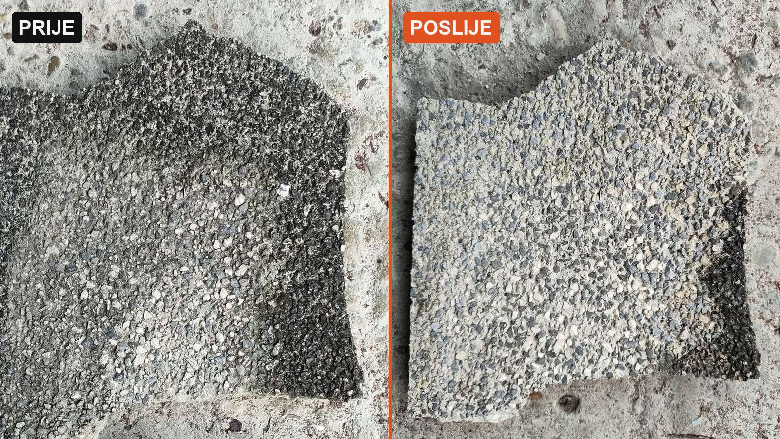 Before and after: laser cleaning of a stone surface — EKO HVOK